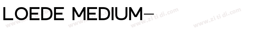 Loede Medium字体转换